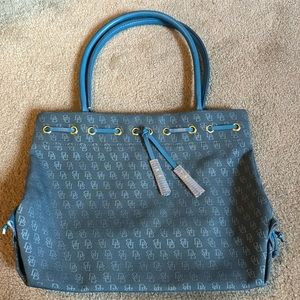 Dooney and Bourke- Blue Tassle Tote!